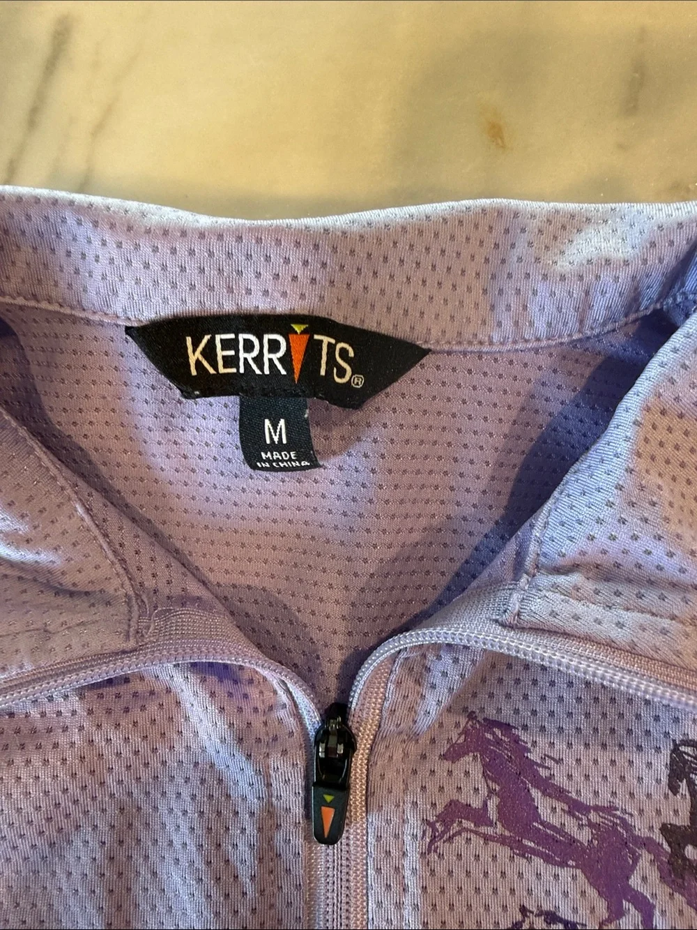 Kerrits Lavender Long-Sleeve Quarter Zip Equestrian Top
